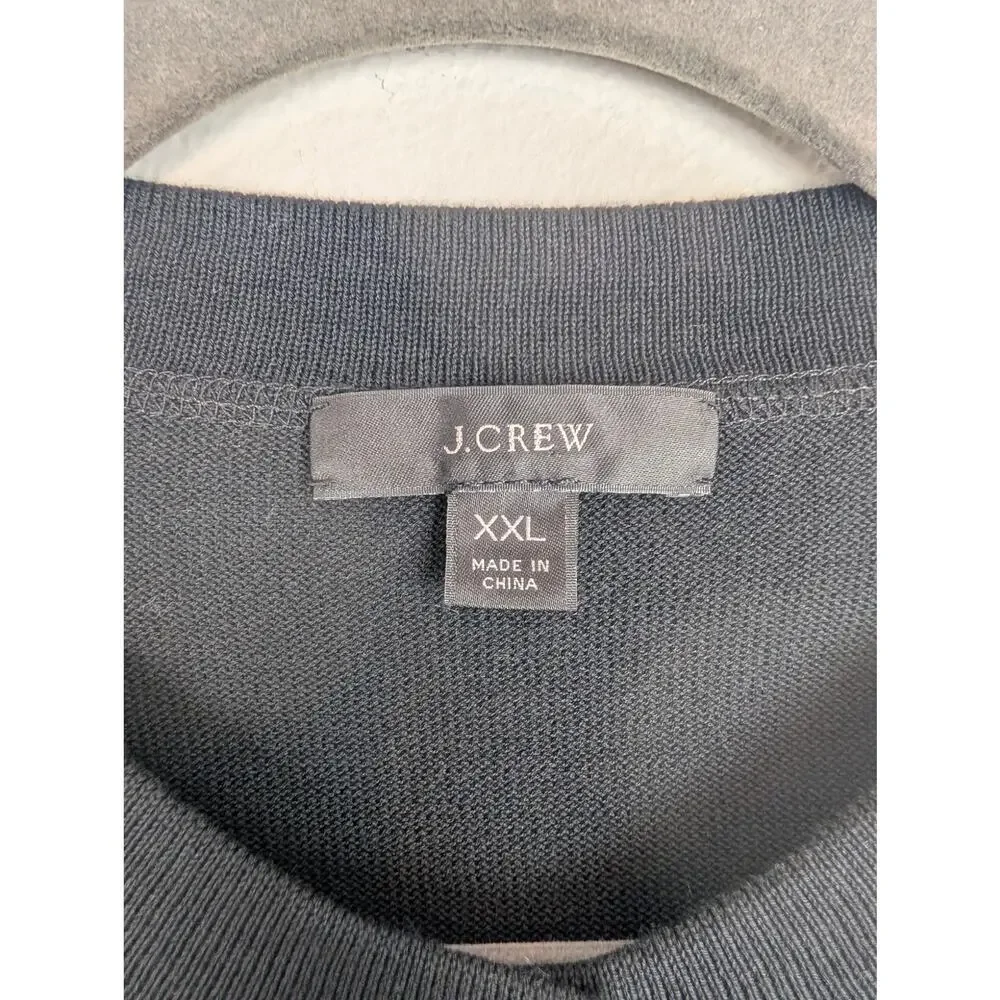 J Crew Jackie Cardigan Sweater Cotton Crepe Preppy Academia Black Size XXL - Picture 9 of 11